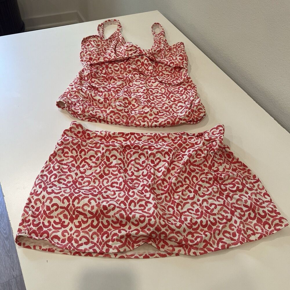 Tommy Bahama Women’s Set Of Two Tankini And Skorts Swimwear XL Vacation Beach